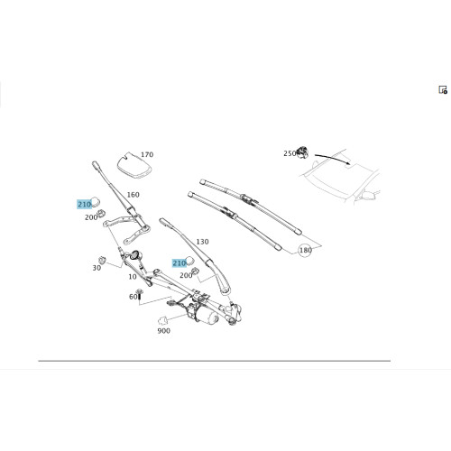 Mercedes-Benz A0009984821 Защитный колпачок стеклоочистителя