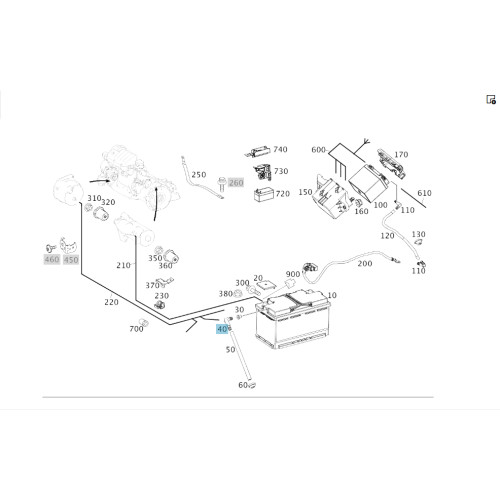 Mercedes-Benz A0009903872 Угловой штуцер аккумулятора