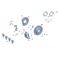 A1644231212 Rear Brake Disc 300 x 14 mm ML W164 R-class short W251 R-class long V251