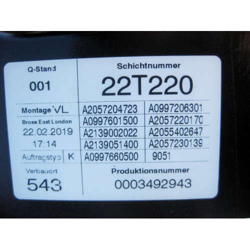 Mercedes-Benz A2057204923 Стеклоподъёмник передней левой двери C-Class W205