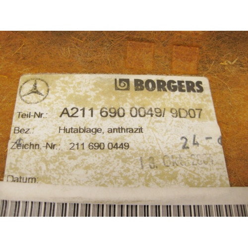 Mercedes-Benz A2116900049 9D07 Задняя полка антрацит E-Class W211
