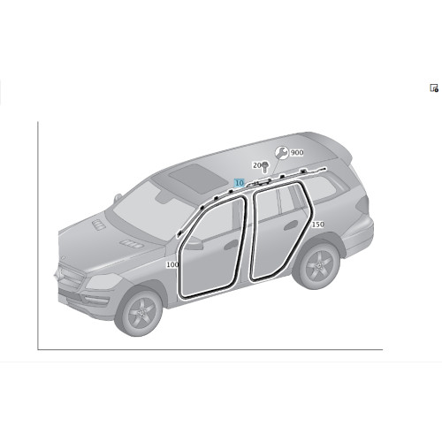 Mercedes-Benz A1668602702 Потолочная подушка безопасности левая GL/GLS X166