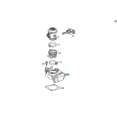 Mercedes-Benz A1191410025 Дроссельная заслонка M119