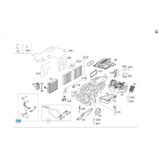 A2218300733 Ремкомплект тяг заслонок отопителя салона S-class short W221 S-class long V221