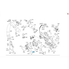 A2662031482 Coolant pipe flange in front of the throttle valve of the engine M266 R4 2.0A-class C169 A-class W169 B-class W245