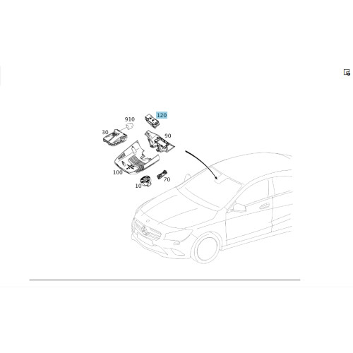Mercedes-Benz A1728208610 9107 Кнопки экстреного вызова C-Class Cabrio A205 SLK/SLC R172 G-class W463 ML/GLE W166 GL/GLS X166 GLE Coupe C292 CLA C117 GLA X156 A-cl