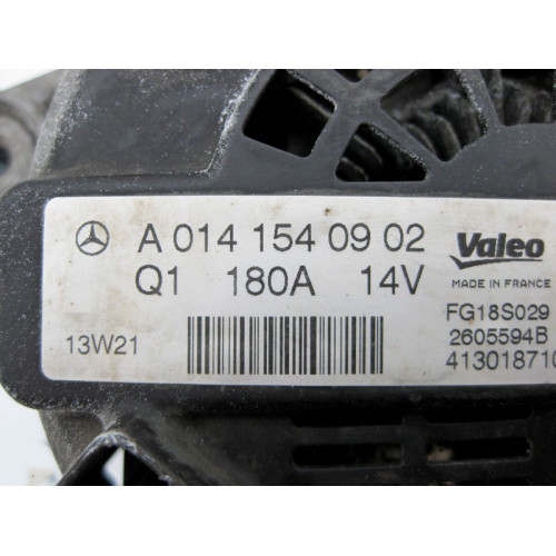 Mercedes-Benz A0141540902 Генератор Valeo 180A 14V для двигателя M278 V8 4.6л