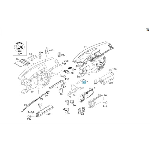 Mercedes-Benz A2216800126 Демфер крышки бардачка S-class short W221 S-class long V221