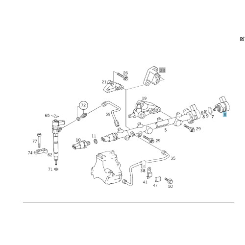 Bosch A6110780149 Клапан регулировки давления топлива в рампе Bosch 0281002241 для дизельных двигателей