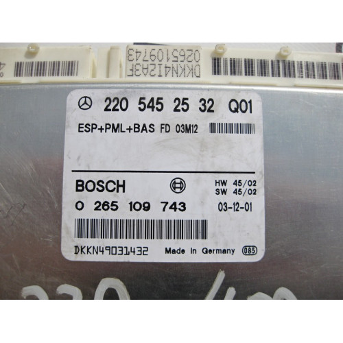 Mercedes-Benz A2205452532 Блок управления ESP+PML+BAS S-class short W220 S-class long V220 4 matic