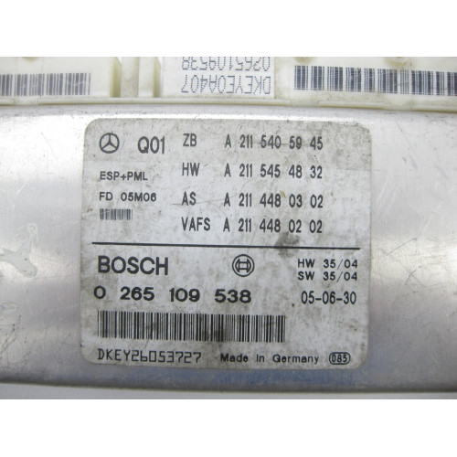 Mercedes-Benz A2115405945 Блок управления ESP+PML E-class W211 E-class S211