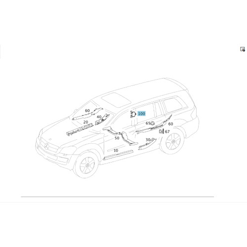 Mercedes-Benz A1645460180 Кабельная направляющая GL X164 ML W164