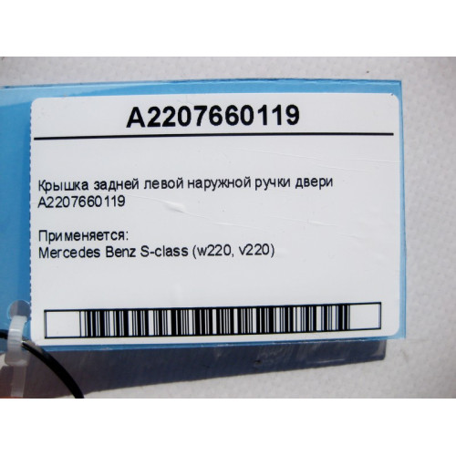 Mercedes-Benz A2207660119 Крышка задней левой наружной ручки двери S-Class W220