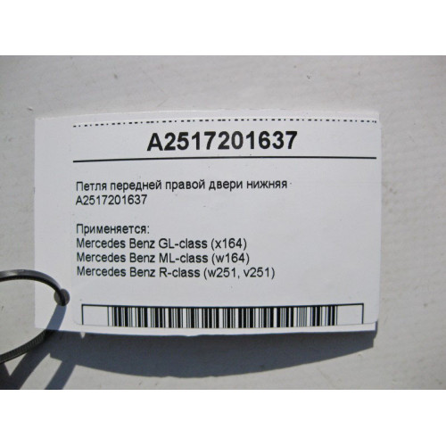 Mercedes-Benz A2517201637 Петля передней правой двери нижняя ML W164 GL X164