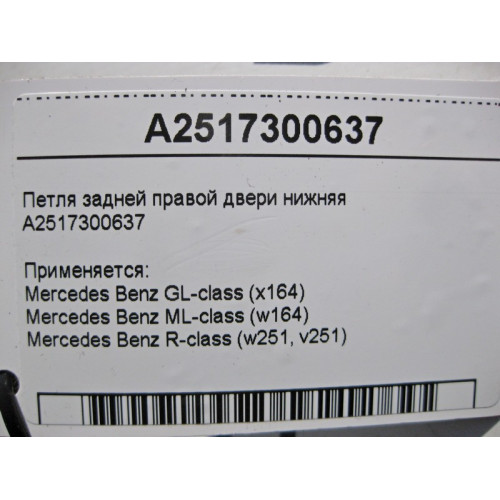 Mercedes-Benz A2517300637 Петля задней правой двери нижняя ML W164 GL X164