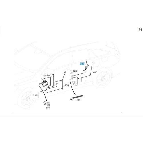 Mercedes-Benz A1175403305 Проводка задней дверной карты CLA Shooting Brake X117 CLA C117