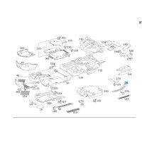 A1646801335 9051 Накладка порога чёрная внутренняя задняя левая GL X164 GL X164