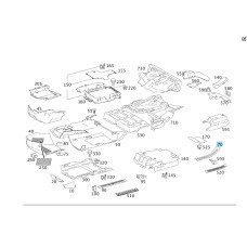 A1646801335 9051 Накладка порога чёрная внутренняя задняя левая GL X164 GL X164